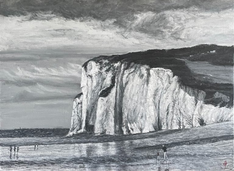 Tableau peinture à l'huile - La Côte d'Albâtre