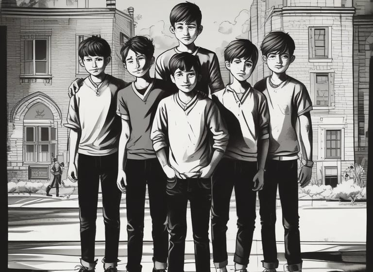 A serene backwater lodge surrounded by swaying palm trees during sunset.