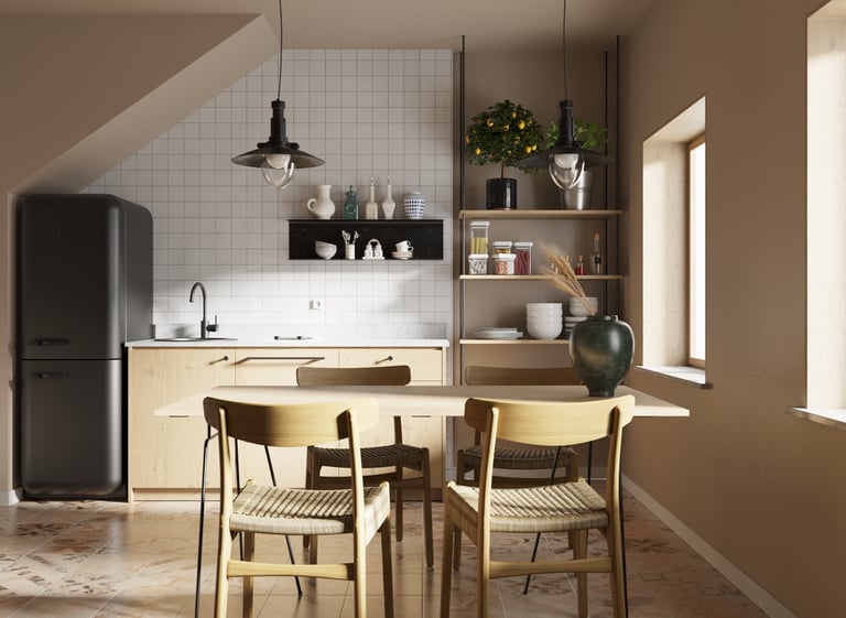 Kitchen interior 3d visaulization 