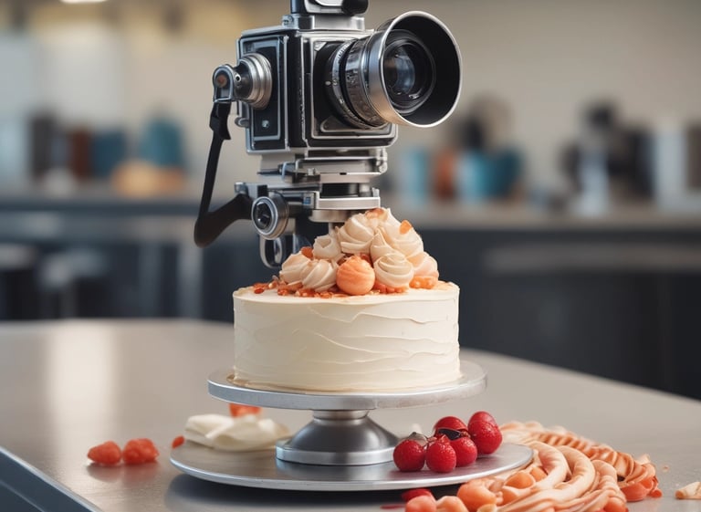 A close up of a movie clapper