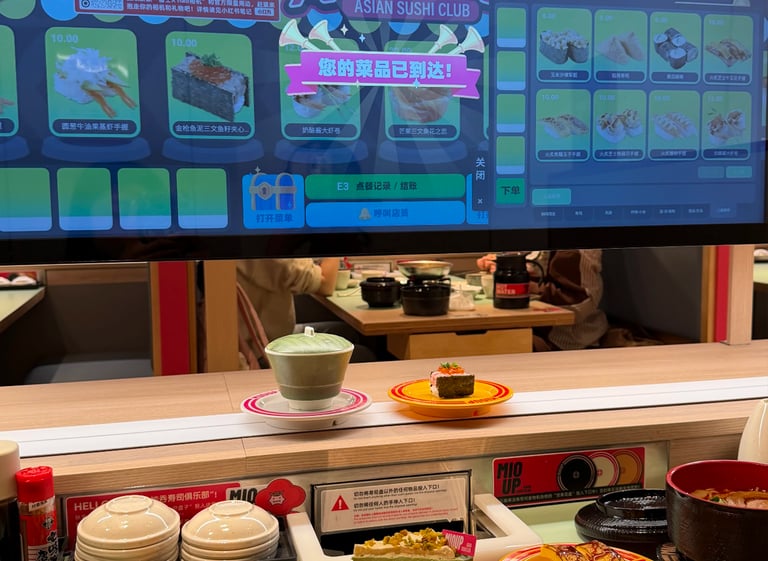 sushi shop ordering screen