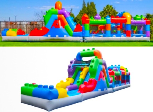 Block Pssrty Obstacle Course with DOuble Slide. Bookings 832-216-8423