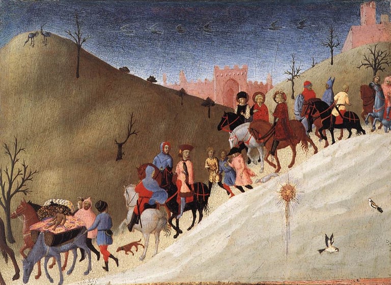 Journey of the Magi by Sassetta (Stefano di Giovanni) – ca. 1433-35