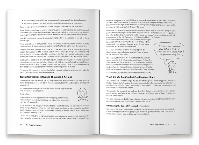 No props no problem, Books, typesetting by Michelle Pirovich, Squeezebox
