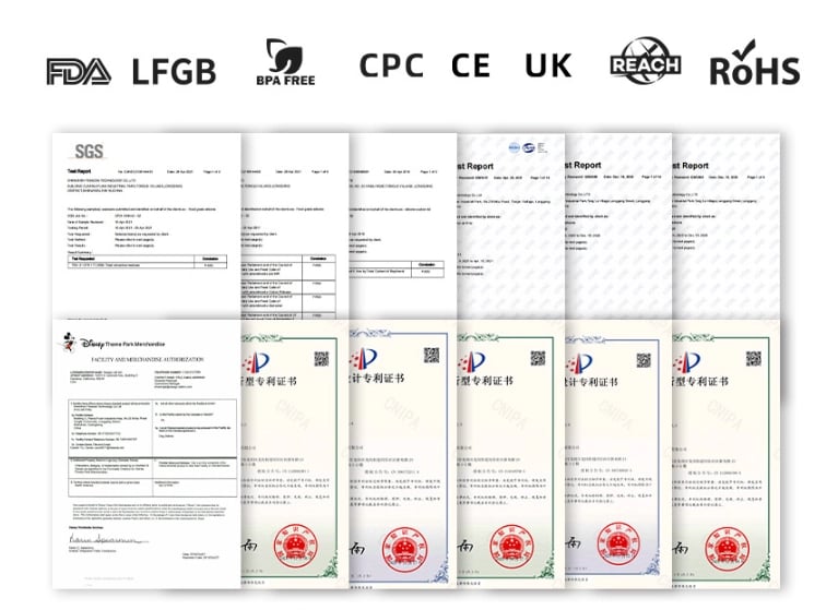 Product certificates to prove that the product meets international standards
