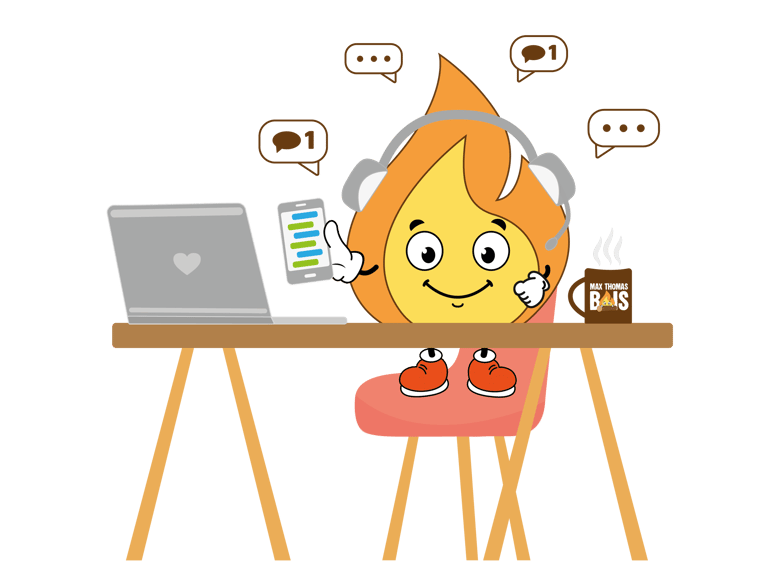 MaxThomasBois Service client, petite flamme au téléphone pour répondre aux clients