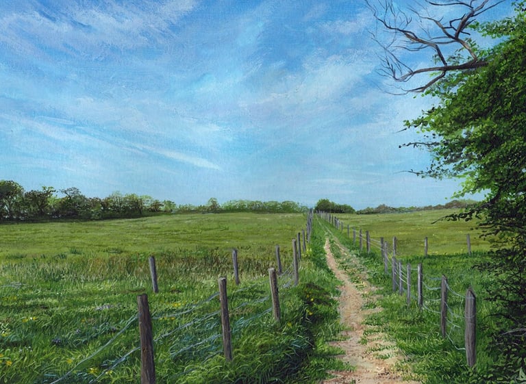 One Day of Summer, landscape painting by Darren Slater