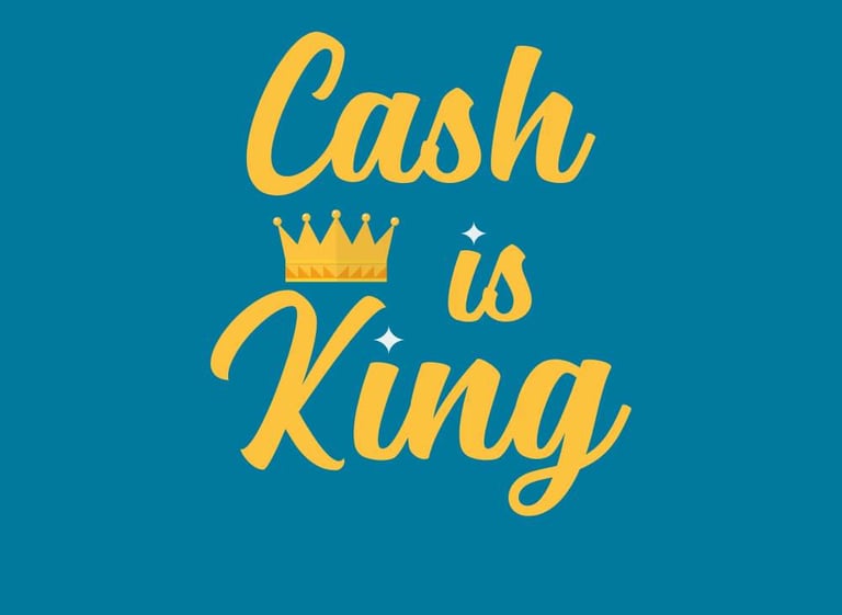 Cash is king graphic