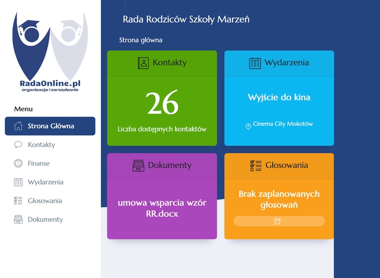 menu główne