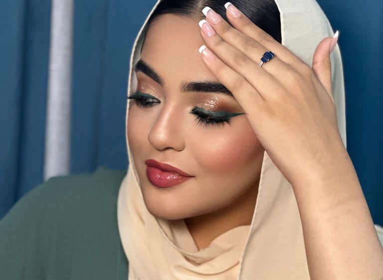 Luxury Arab wedding makeup and hair styling Dubai