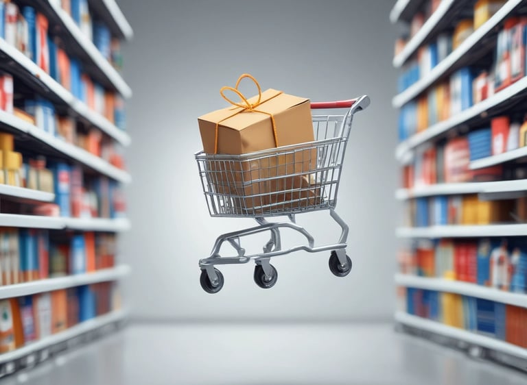 A vibrant display of colorful gadgets neatly arranged on a wooden table.