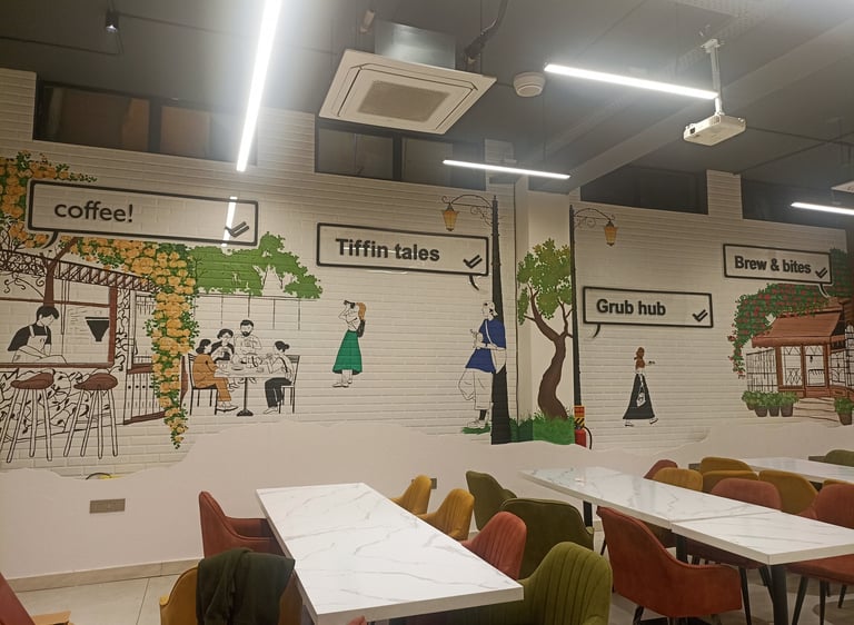 Office Cafeteria Wall painting in Delhi