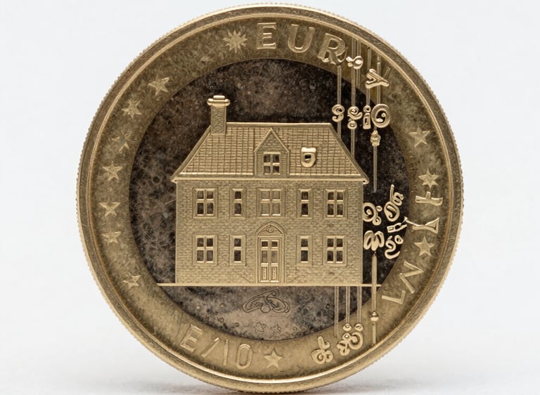 Elegant golden key resting on a navy blue velvet cushion symbolizing premium property access