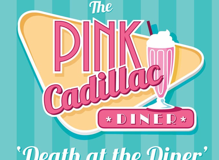 a flyer for a 1920s murder mystery called Death at the Diner