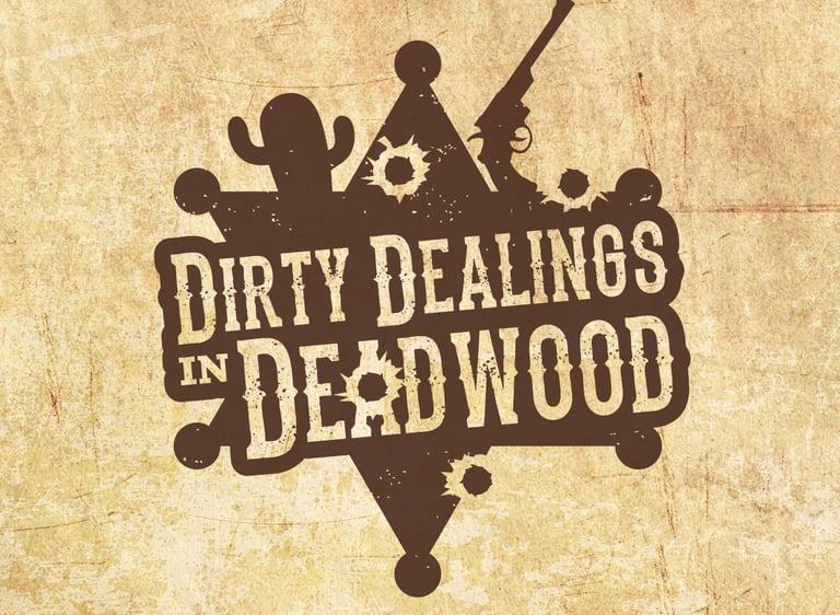 a flyer for a Wild West themed murder mystery party