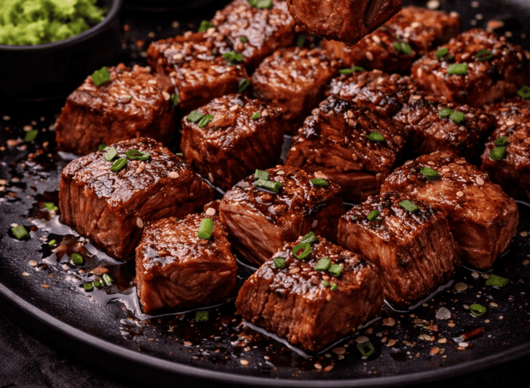 Japanese Style Wagyu Steak Bites made with Australian Wagyu imported by Wagyu Prime to Egypt