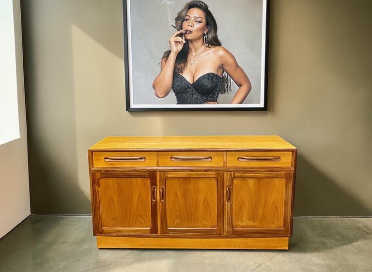 Mid-century modern G Plan teak sideboard from the 1970s, available in Devon