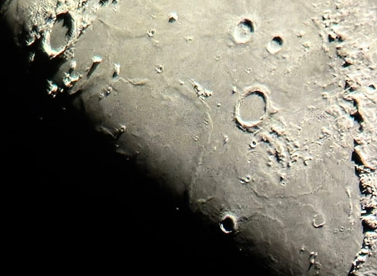Moon through professional telescope in noida