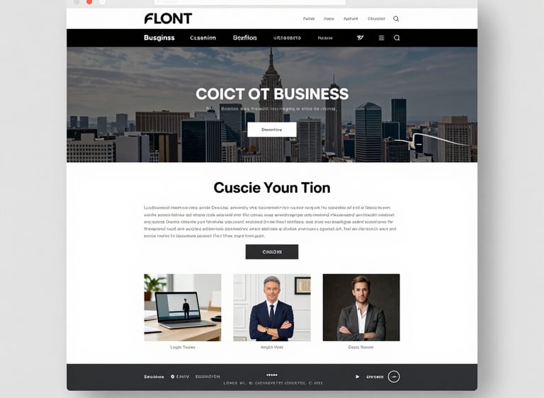 Screenshot of a creative agency site with bold colors and portfolio highlights.