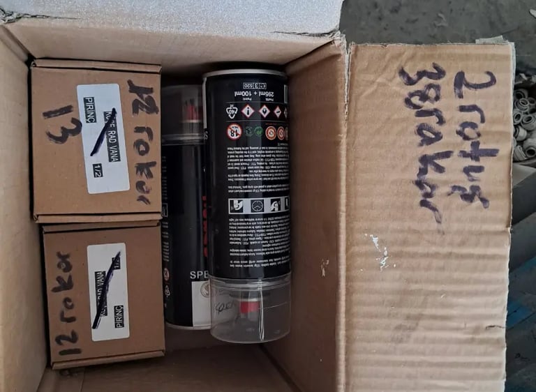 rötüş boyaları ve aksesuarlarin ambalajlanmasi