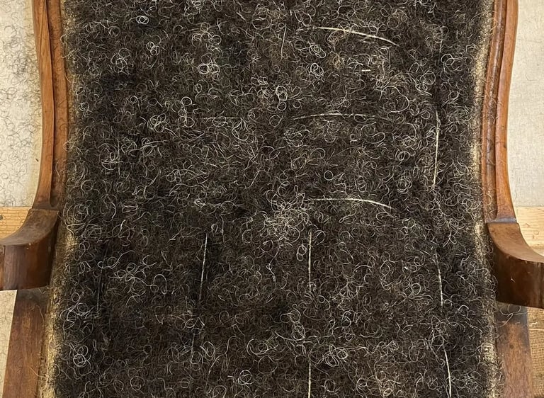 Garniture de dossier recouvert de crin de cheval