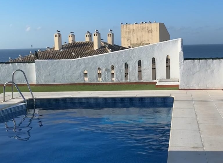 Swimming pool roof top