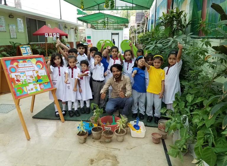 traing kid on how to grow own food