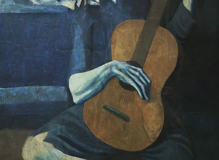the old guitarist by pablo picasso