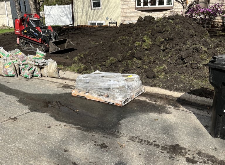 lawn restoration in MN residential yard