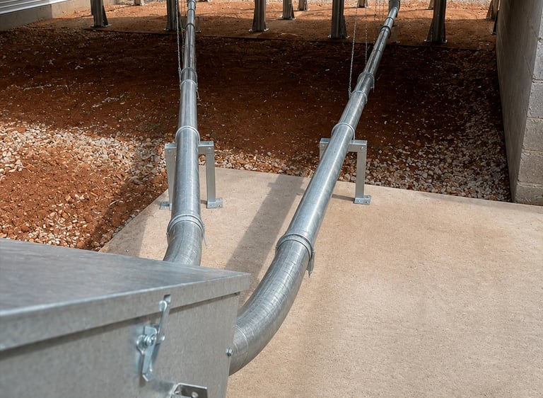Installation and maintenance of commercial poultry feed systems.