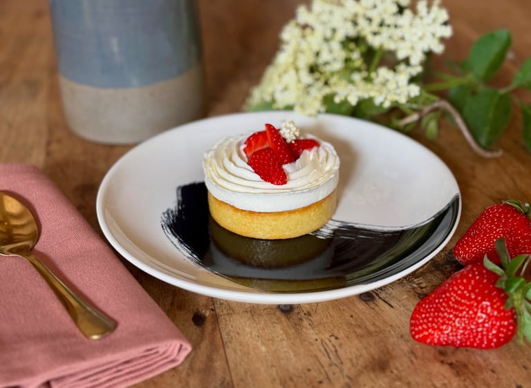 Tarte fraise fleur de sureau