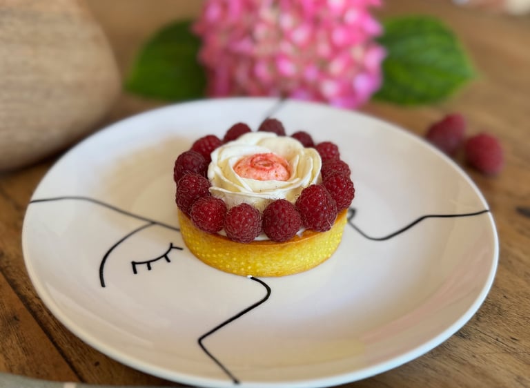Tarte framboise praline