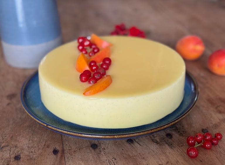 entremet abricot groseille