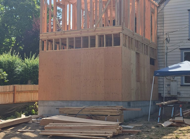 2 story addition on a 1800's home