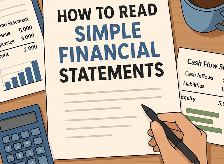 How to read simple financial statements