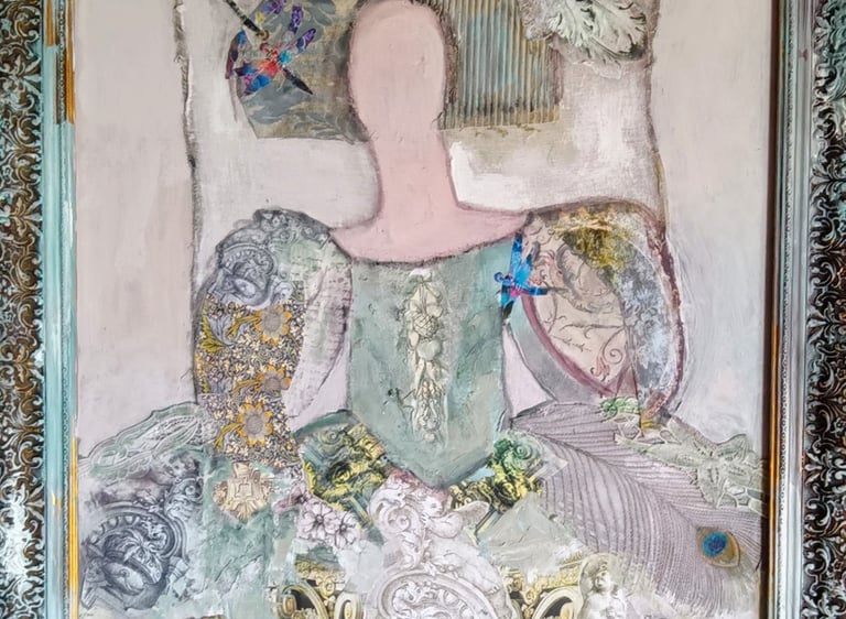 a collage image of Velzaquez "Las Meninas"