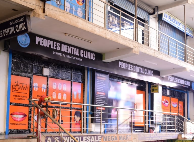 Exterior view of Peoples Dental Clinic in Greater Noida