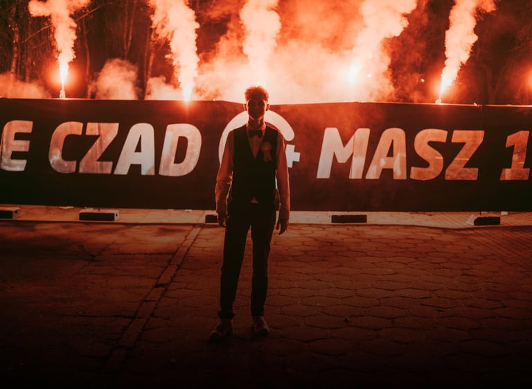 baner na osiemnastke z pirotechnika fajerwerki 18 lat