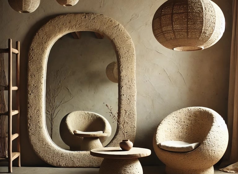 Wabi Sabi Paper Mache Interior Desin
