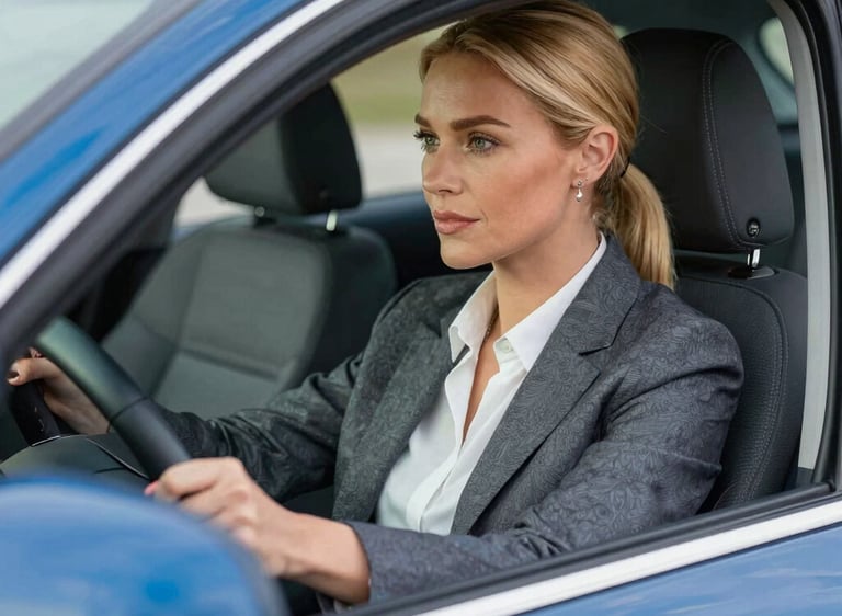 A professional notary signing documents inside a client’s cozy home.