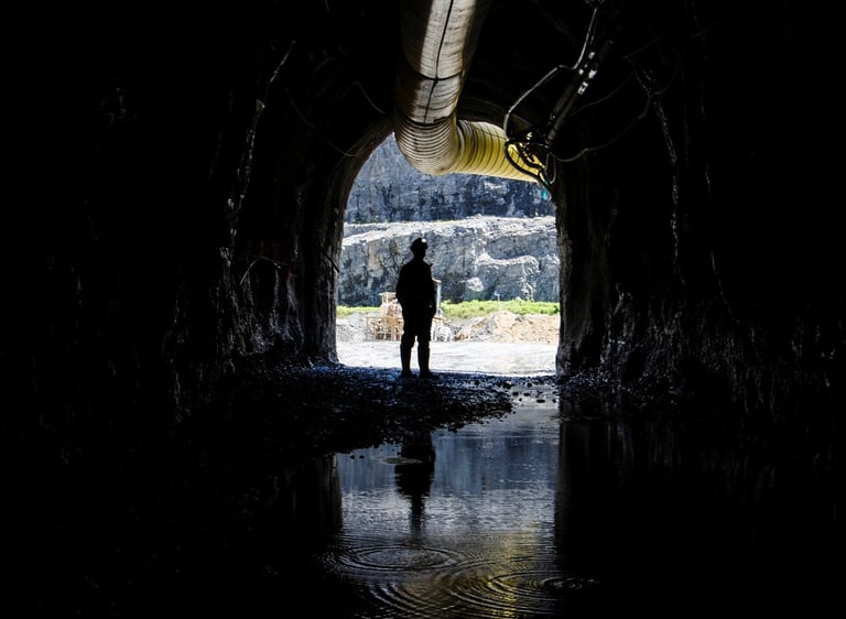 Light at the end of the tunnel, conveyor tunnel for Legacy Way, Brisbane