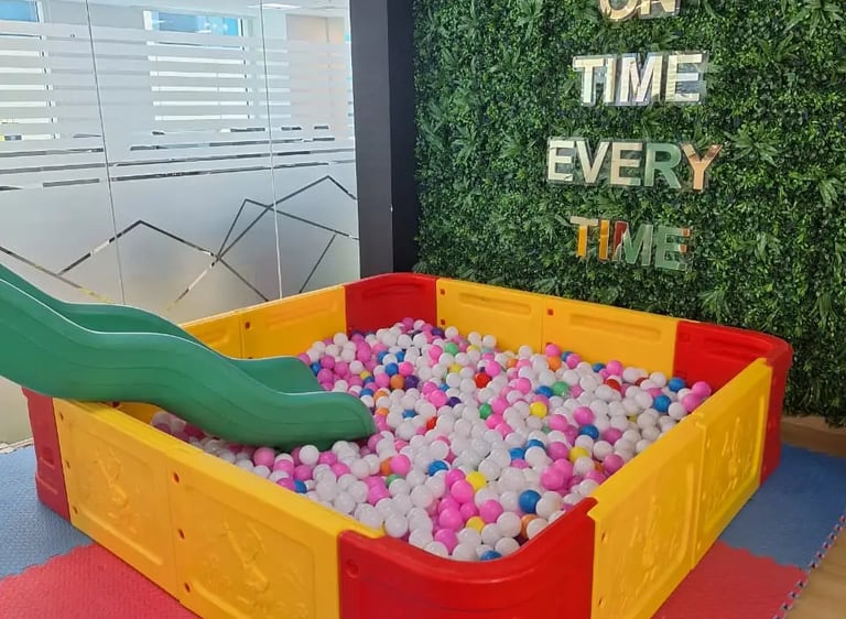 faimly day at work in office with kids activities and refreshments