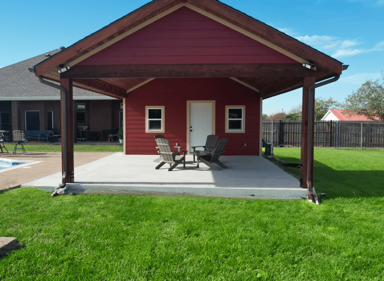 Huge Patio with Chair and Concrete Flooring
