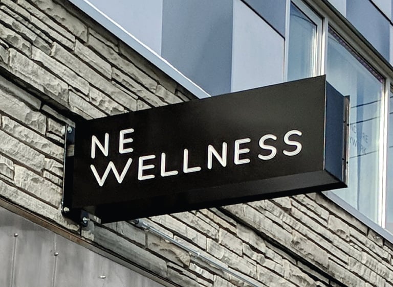 Northeast wellness Acupuncture clinic signage design