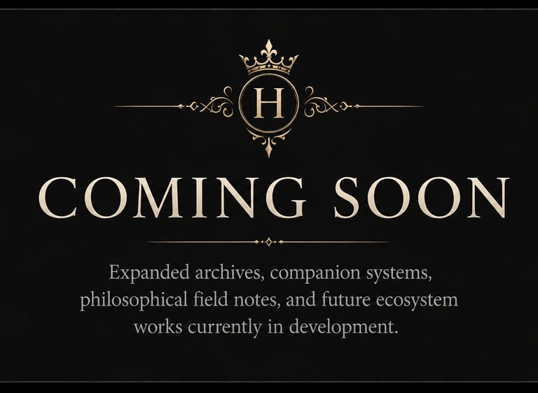 Atmospheric environment representing philosophical inquiry and authored worlds