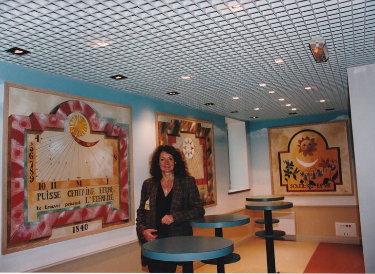 Cafétariat du Crédit Lyonnais décoré par l'architecte d'intérieur France CRUSE.