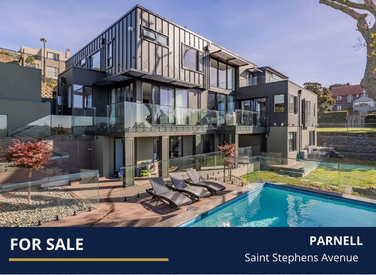 Stunning modern home for sale in Saint Stephens Avenue Parnell