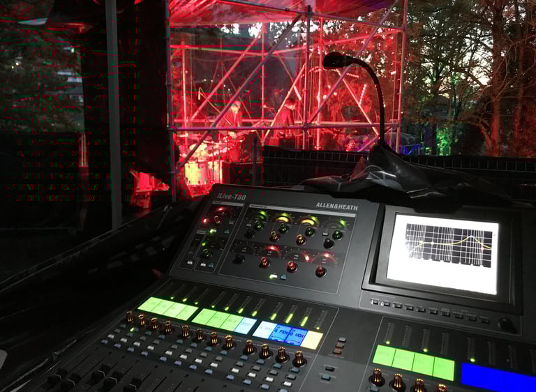 Console de son, Festival "Silence", à Monthey