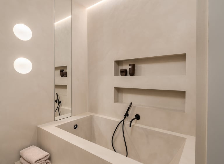 бани с микроцимент