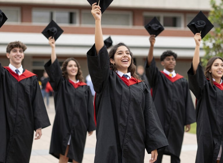 Close-up of hands holding official documents with stamps and signatures.